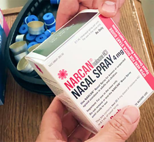 narcan nasal spray in the packaging